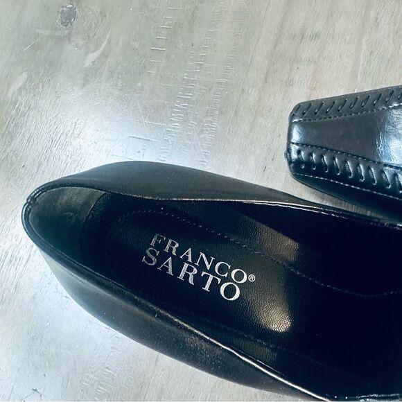 Franco Sarto Black, Leather Tabitha Pumps. - Picture 2 of 6